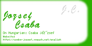 jozsef csaba business card